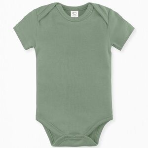 Colored Organics Green Short Sleeve Baby Onesie Bodysuit in Thyme